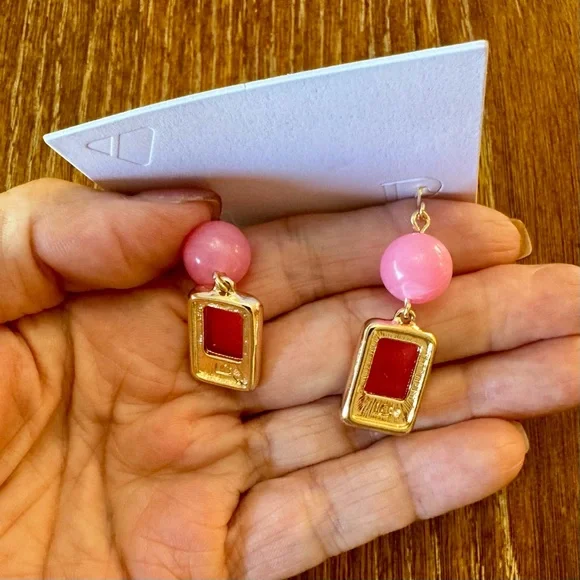 BUNDLE ME! NWT pink & gold Liz Claiborne fashion earrings - Picture 4 of 6